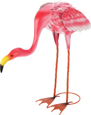 Immagine prodotto di Fenicottero da giardino in metallo, 65 cm