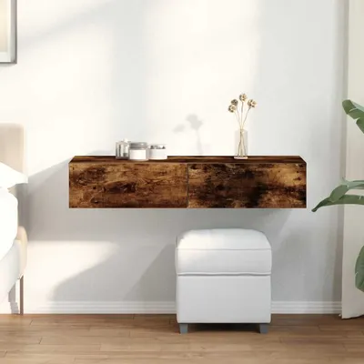 Produktbild von Wandregal mit Schubladen Räuchereiche 100x36x19cm Holzwerkstoff