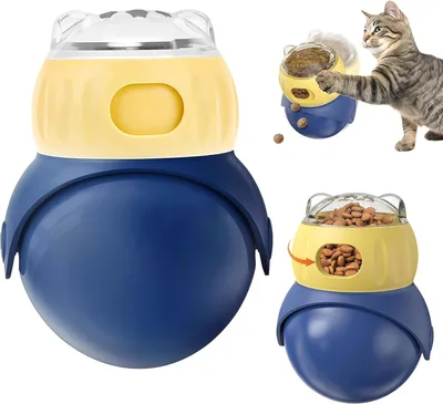 Produktbild von Katzenspielzeug Intelligenzspiel, Snackdispenser mit Drehmechanismus, für Wohnungskatzen