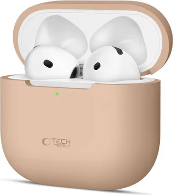 Produktbild von Tech-Protect Silikonhülle für Apple AirPods 4 – Beige