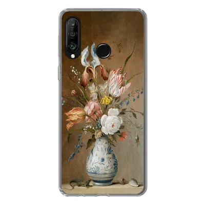 Produktbild von MuchoWow® Handyhülle Schutzhülle Hülle für Huawei P30 Lite Stilleben mit Blumen - Alte Meister - Malerei Silikon Softcase Handy Hülle - Handyhülle