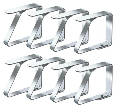 Immagine prodotto di Blooven 8 pezzi clip per tovaglia in acciaio inox argento 4cm x 8 PCS