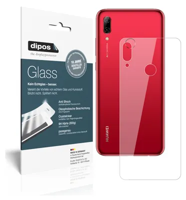 Produktbild von 2x Schutzfolie für Huawei Nova Lite 3 Rückseite - Anti-Shock 9H Folie Glass