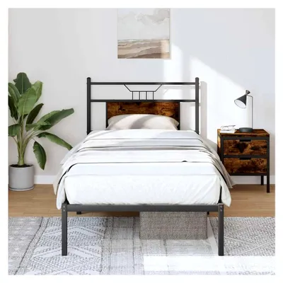 Produktbild von Bettgestell ohne Matratze aus R?uchereiche 75x190 cm Holzwerkstoff