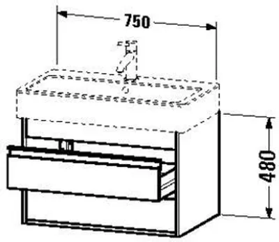 Produktbild von Duravit Duravit Waschtischunterbau KETHO 440x750x410mm we ma