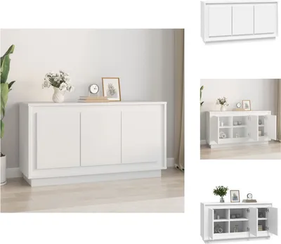 Image de vidaXL Sideboard Blanc 102x35x55 cm Bois composite - Sideboards