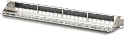 Zdjęcie produktu dla Digitus Modułowy panel krosowy, 24-portowy, RJ-45, 1U, Metaliczny, Stal galwanizowana, -20 - 70 °C, 560 mm