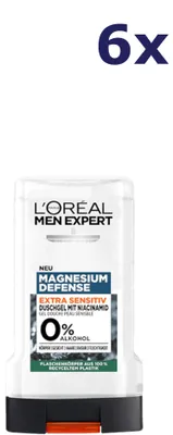 Produktbild von 6x L'Oréal Men EXPERT Magnesium Defence Extra Sensitive Shower Gel 250ML