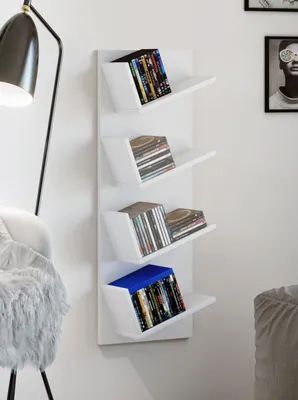 Produktbild von VCM Holzregal hängend | platzsparendes Regal | Maße: H. 90 x B. 33 x T. 16 cm | Elegantes Regal hängend | Aufbewahrungsregal | Bücherregal | Wandboard - Lansi Mini