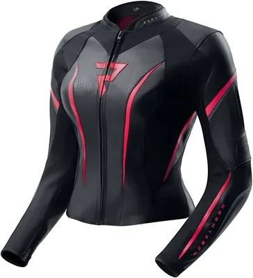 Produktbild von Rebelhorn Diva ST Damen Motorrad Lederjacke, schwarz/rosa, 34