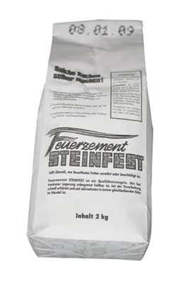 Produktbild von STEINFEST Feuerfester Zement 2 kg, hitzebeständig bis 1000°C, für Ofen & Schornstein