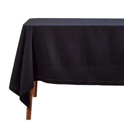 Obrázek produktu pro HOMESCAPES ubrus černý 137 x 228 cm, 100% bavlna