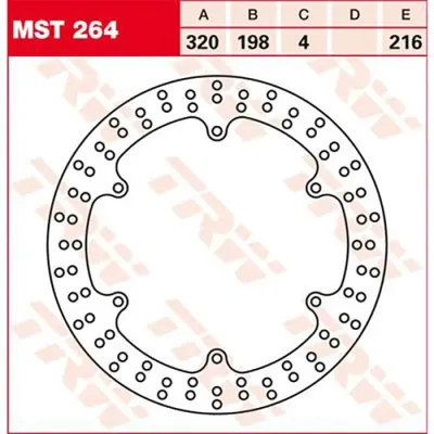 Produktbild von TRW Bremsscheibe Allround starr MST264 XJ900 4KM