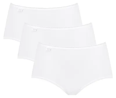 Produktbild von Sloggi Damen Unterhose 24/7 Baumwolle Midi , Baumwolle, 3-Pack, 40, Weiß