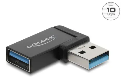 Image de Adaptateur USB Type-A 10 Gbps, angle de connexion de 60°, puissance de 60W, charge rapide