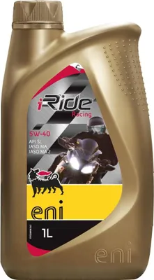 Productafbeelding van ENI i-Ride Racing, 5W-40, 1 liter motorolie. Motorolie, olie, motorfietsolie