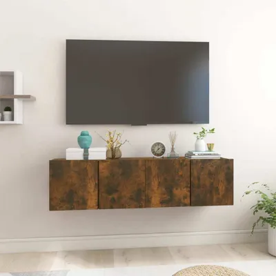 Produktbild von The Living Store TV-Wandschränke 2 Stk. Räuchereiche 60x30x30 cm