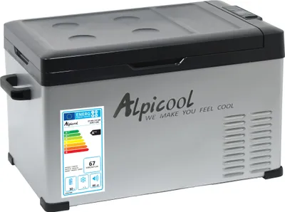 Produktbild von Compass 07094 - Kühlbox ALPICOOL mit Kompressor 30l 230/24/12V -20°C GRAU