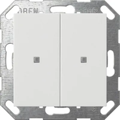 Produktbild von GIRA 517327 Taster Wippe 2fach OneKNX System 55 Reinweiß seidenmatt