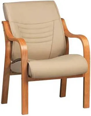 Produktbild von Stuhl Kunstleder Design Polsterstuhl Beige Stühle Esszimmerstuhl Bürostuhl