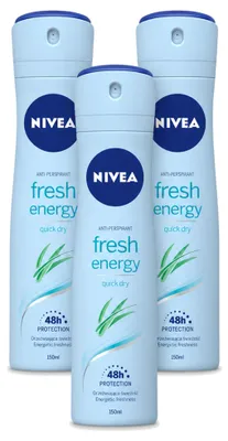 Produktbild von 3 x Nivea Deodorant Spray Fresh Energy - 150 ml - Vorteilspackung - 3 Stücke