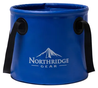 Imagen del producto de Cubo plegable de 15 litros, de plástico, plegable, ideal para camping y jardín