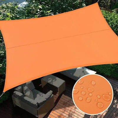 Productafbeelding van Famanu zonnescherm, waterdicht, rechthoekig - 3 x 2 meter, oranje