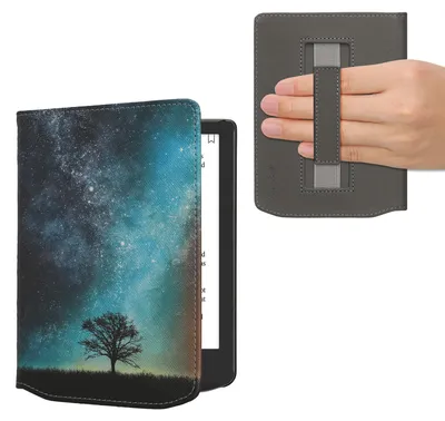 Produktbild von kwmobile Schutzhülle für Pocketbook Verse / Verse Lite / Verse Pro / Color / Vivlio Light/Light HD - eReader Flip Case mit Handschlaufe und Auto Sleep