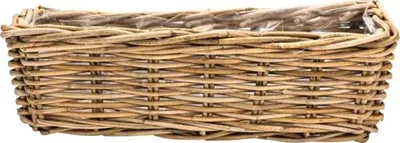 Produktbild von Pflanzkorb Leah Pure Naturfaser 48 x 15 x 15 cm grau braun inkl. Pflanzfolie