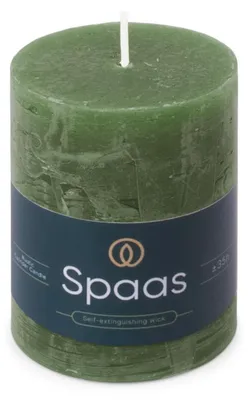 Produktbild von Spaas Rustikale Stumpenkerze 70/95 mm 35St. - dunkelgrün