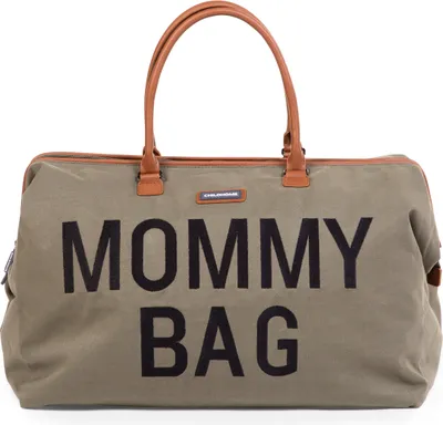 Produktbild von Childhome Mommy Bag Kaki XXL - Viele Aufbewahrungsfächer, Als Handtasche oder Schultertasche nutzbar, Inkl. Wickelmatte
