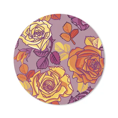 Produktbild von MuchoWow® Mauspad Mousepad Rosen - Gelb - Muster 40x40 cm - Mousepads - Maus Mat - Pad - Mausunterlage - Schreibtisch Accessoires