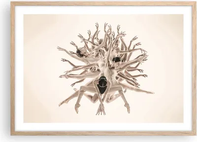 Produktbild von Gerahmtes Poster - Rahmen in heller Eiche - Modern Stück Ballett - 70x50 cm - Wand Bild - Wanddeko - Wandbilder - Kunstposter - Wandposter - Bilderrahmen - Bilder - Kunstdruck - P2NAA70x50-4636