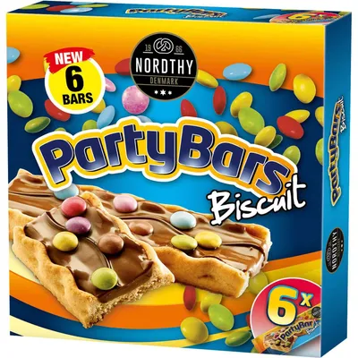 Produktbild von Nordthy Party Bars Biscuit 6x27g