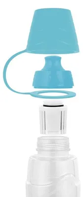 Produktbild von Teesa PURE WATER 550 ml Aktivkohlefilterflasche, blau