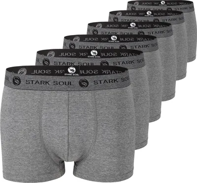 Produktbild von Stark Soul® Boxershorts 6'er Pack - Hipster Shorts – Grau-Melange - Gr: L