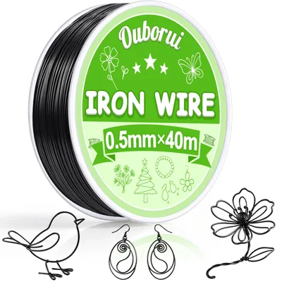 Basteldraht Wickeldraht schwarz 0,5 mm x 40 m