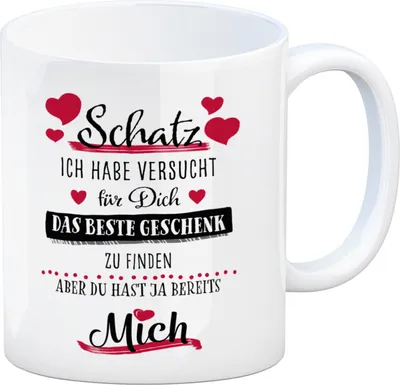 Produktbild von Bestes Geschenk für Schatz zum Valentinstag Kaffeebecher