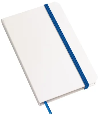 Produktbild von Weißes Notizbuch liniert DIN A6 Schule Büro Notizen 80 Seiten blau/weiß BWI