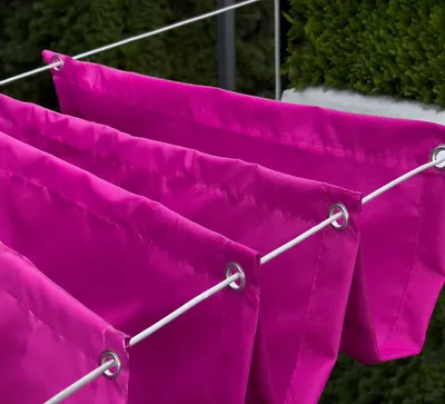Produktbild von Sonnensegel einziehbares Sonnensegel Pergola Markise Wasserdicht Sonnenschutz Garten verstellbar 100% Schutz vor UV-Strahlungen (B:300cm L:600cm, Pink