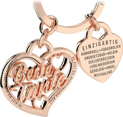 Produktbild von LANOLU Schlüsselanhänger Beste Tante, Geschenk für Tante, du wirst Tante Geschenk, Beste Schwestern Geschenke aus Metall