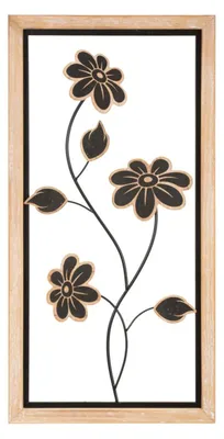 Immagine prodotto di Mauro Ferretti Pannello in ferro e legno Girish marrone, nero, 30x2,5x60 cm