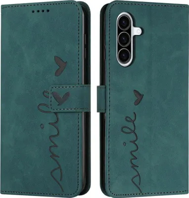 Produktbild von Samsung Galaxy A36 Hülle - Coverup Smile Klapphülle - Grün