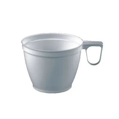 Image de PAPSTAR Tasses à café en plastique avec poignée blanc 0,18 l