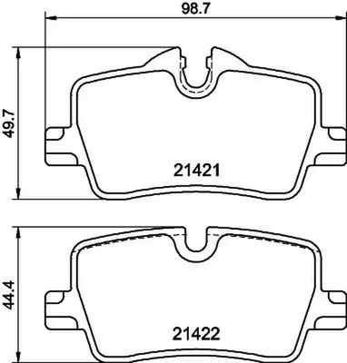 Produktbild von HELLA Bremsbeläge Satz Hinten Bremsklötze für BMW 3 Touring (G21) 8DB 355 040-681