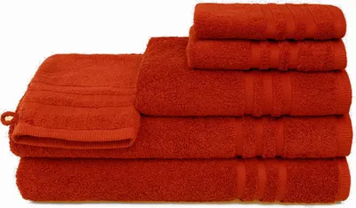 Produktbild von grace grand spa Frottier-Handtuch-Set 6-teilig mit hochwertiger Verarbeitung Terracotta One Size