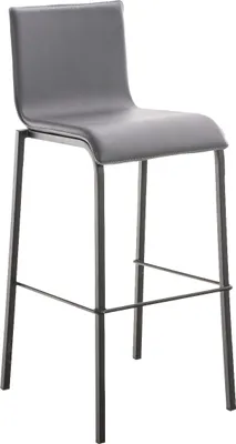 Produktbild von Barhocker HLO-CP7 Leder Flach B78  grau