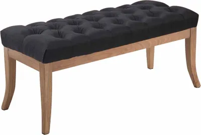 Produktbild von Sitzbank Ramses Stoff antik-hell 100 cm schwarz