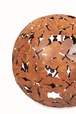 Image de Boule De Jardin Grande Lampe Décorative Corten Boules De Jardin En Plein Air 35Cm