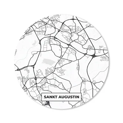Produktbild von MuchoWow® Mauspad Mousepad Sankt Augustin - Karte - Stadtplan 20x20 cm - Mousepads - Maus Mat - Pad - Mausunterlage - Schreibtischmatte